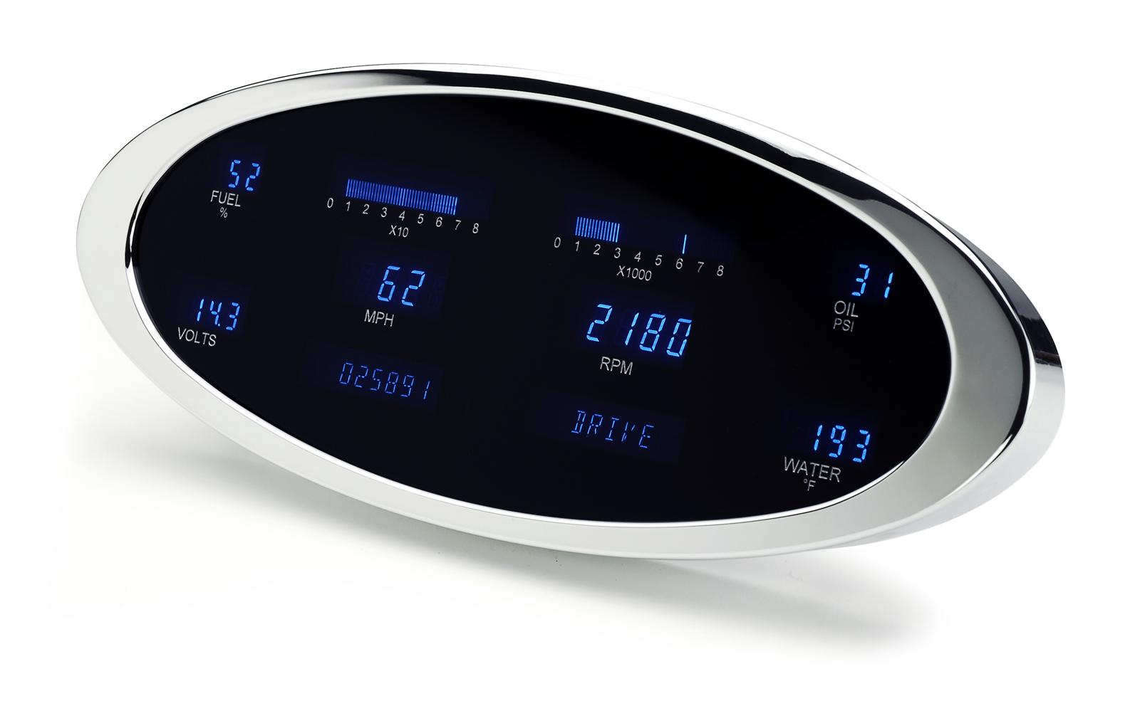 Dakota Digital Elliptical Designer Series Digital Gauge Kits VFD3-1012-C-B