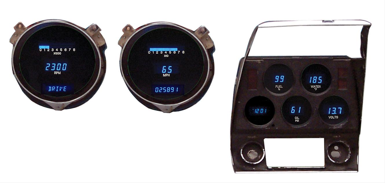 Dakota Digital VFD3 Direct-Fit Digital Instrument Systems VFD3-68C-VET-T