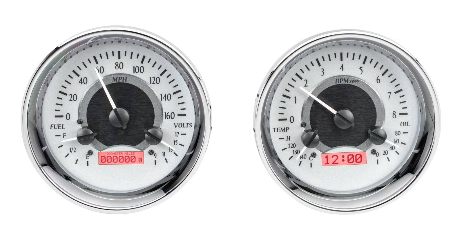 Dakota Digital VHX Series Universal Round Analog Gauge Kits VHX-1014-S-R