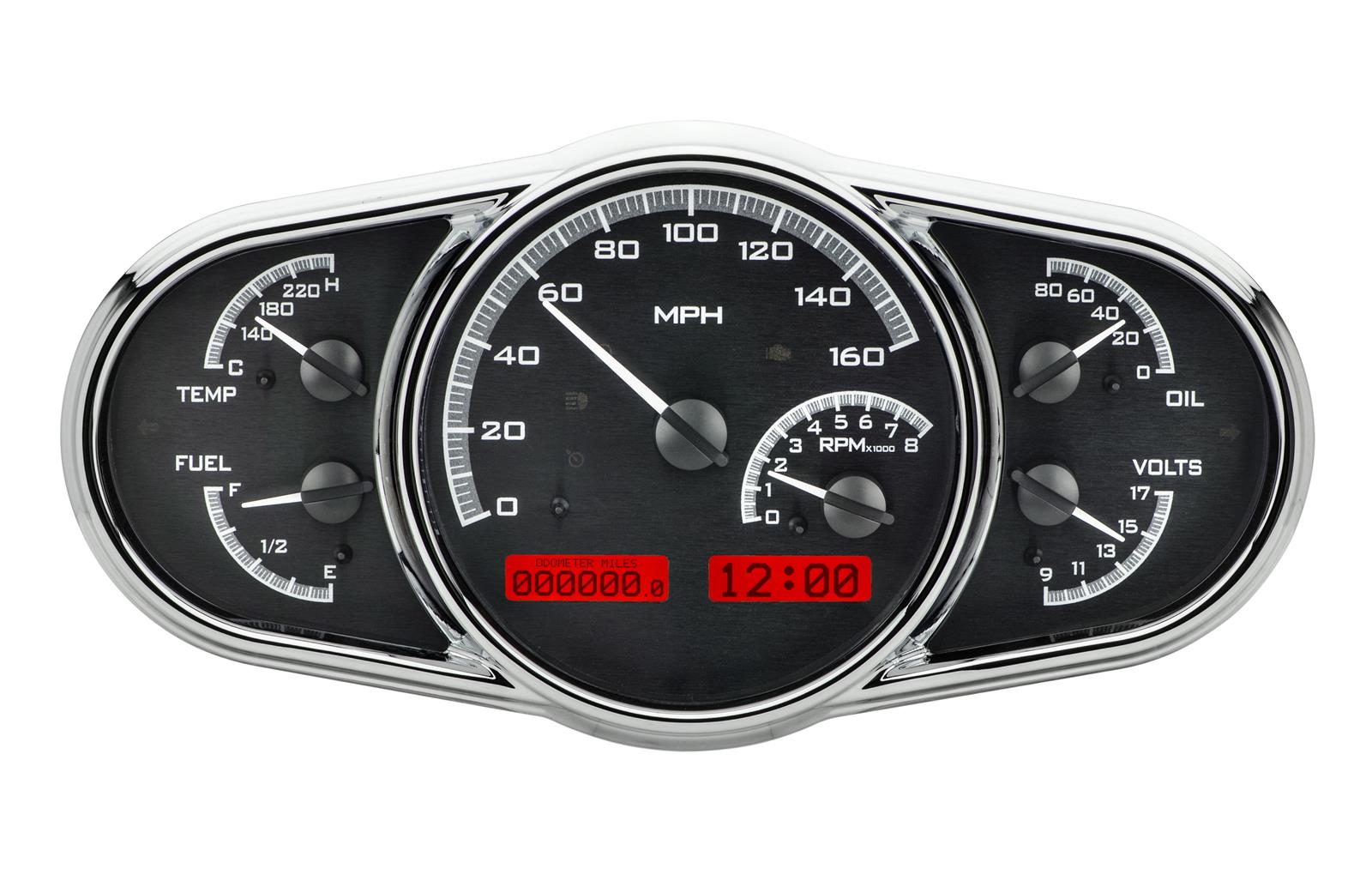 Dakota Digital VHX Series Multi-Level Elliptical Analog Gauge Kits VHX-1016-K-W