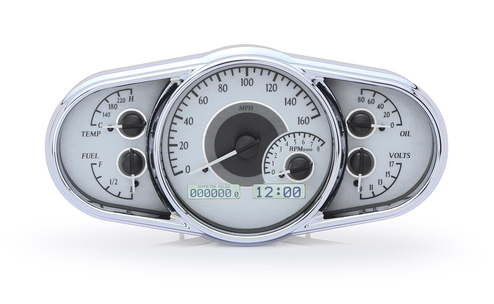 Dakota Digital VHX Series Multi-Level Elliptical Analog Gauge Kits VHX-1016-S-W