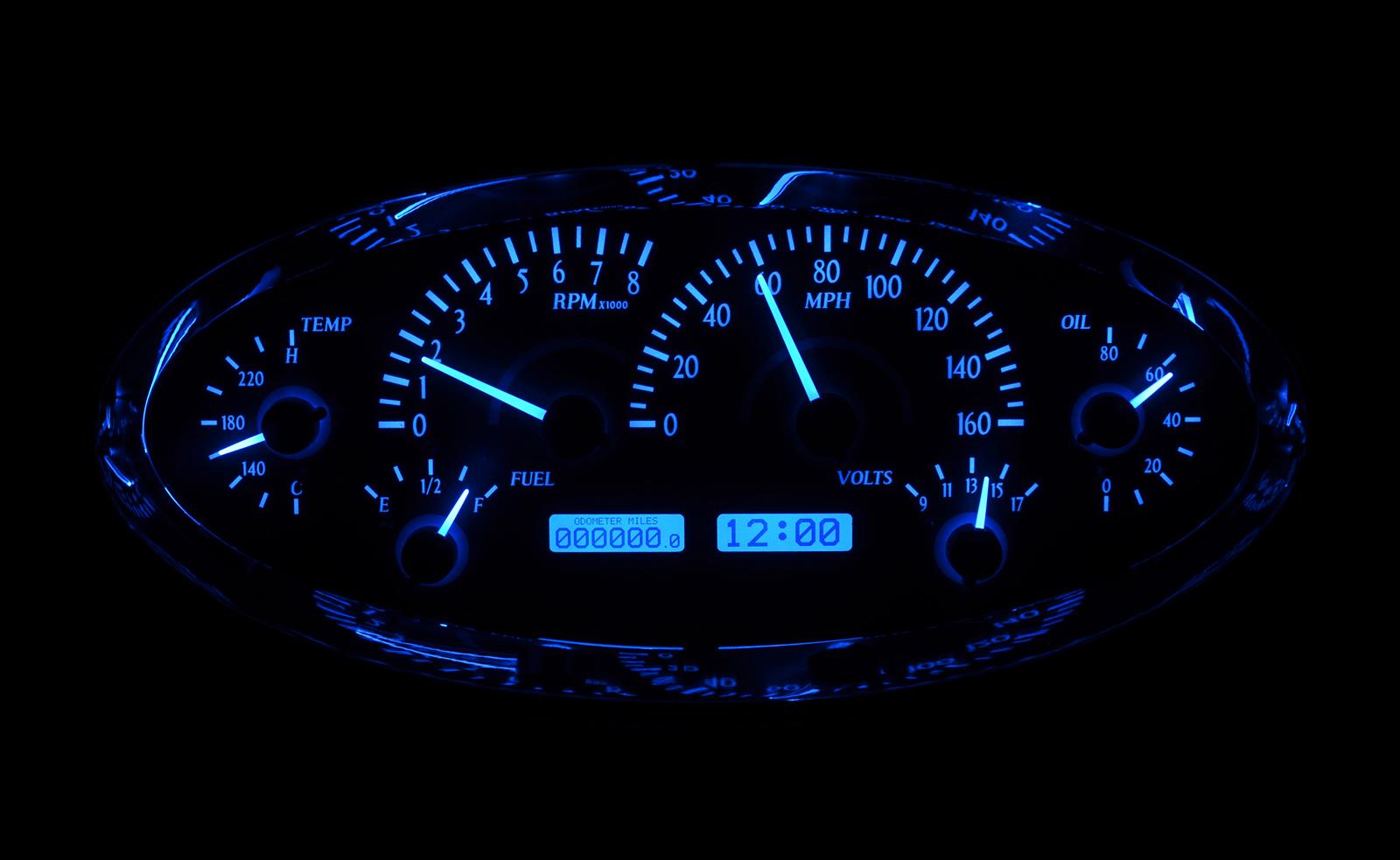 Dakota Digital VHX Series Elliptical Analog Gauge Kits VHX-1017-C-B