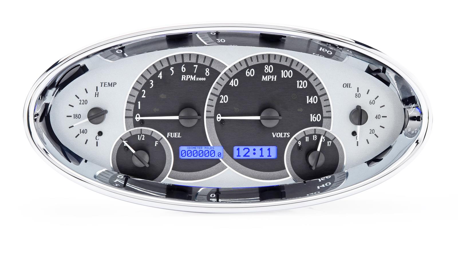 Dakota Digital VHX Series Elliptical Analog Gauge Kits VHX-1017-S-B
