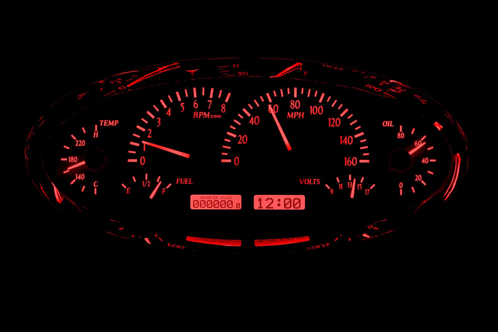 Dakota Digital VHX Series Elliptical Analog Gauge Kits VHX-1017-S-R