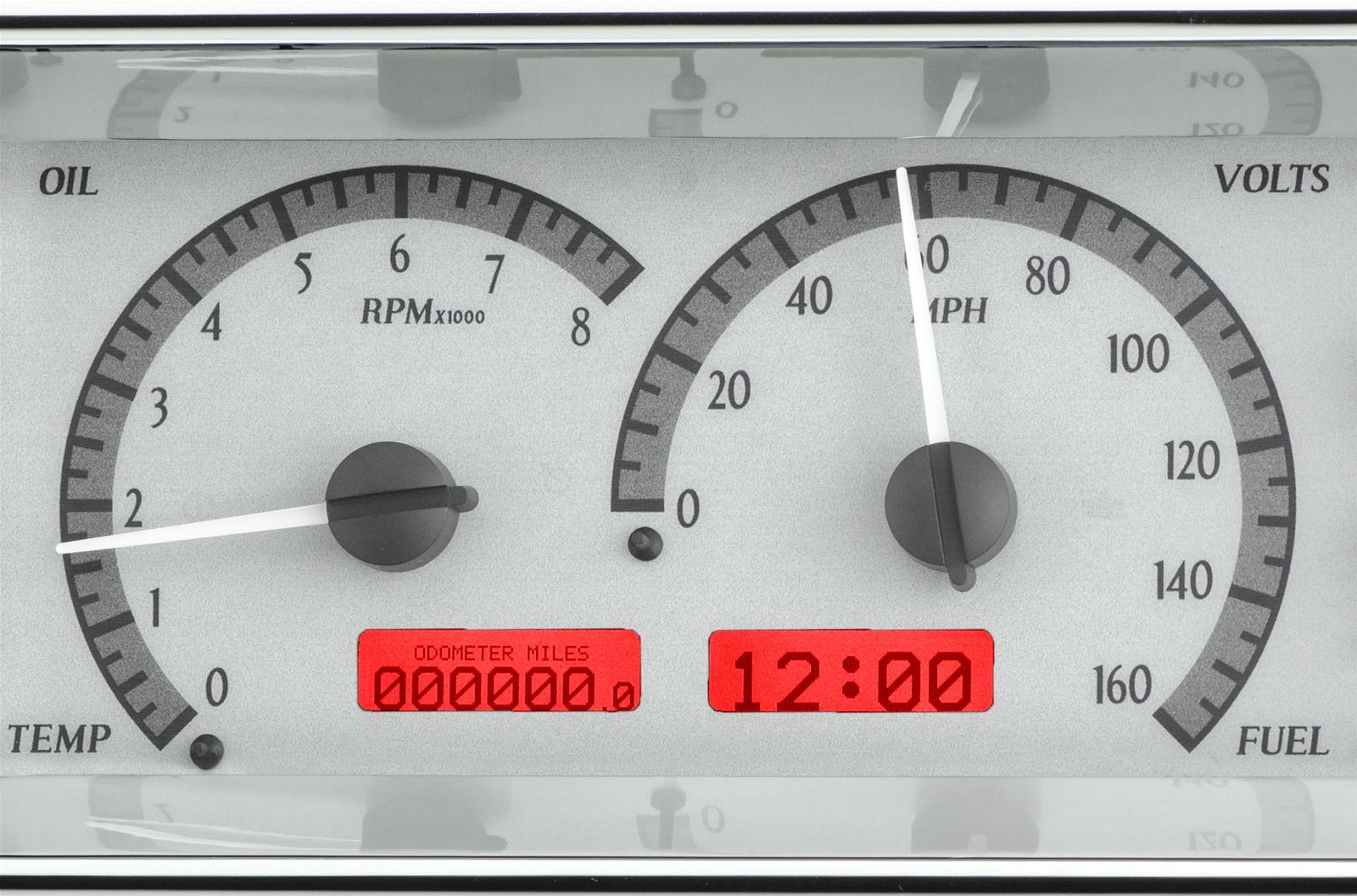 Dakota Digital VHX Series Recessed Oval Analog Gauge Kits VHX-1018-S-R