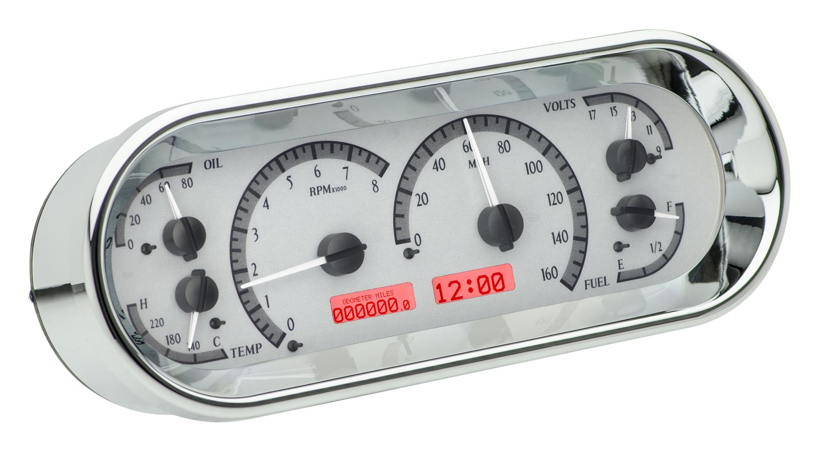 Dakota Digital VHX Series Recessed Oval Analog Gauge Kits VHX-1018-S-R