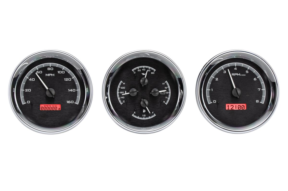 Dakota Digital VHX Series Universal Round Analog Gauge Kits VHX-1020-K-R