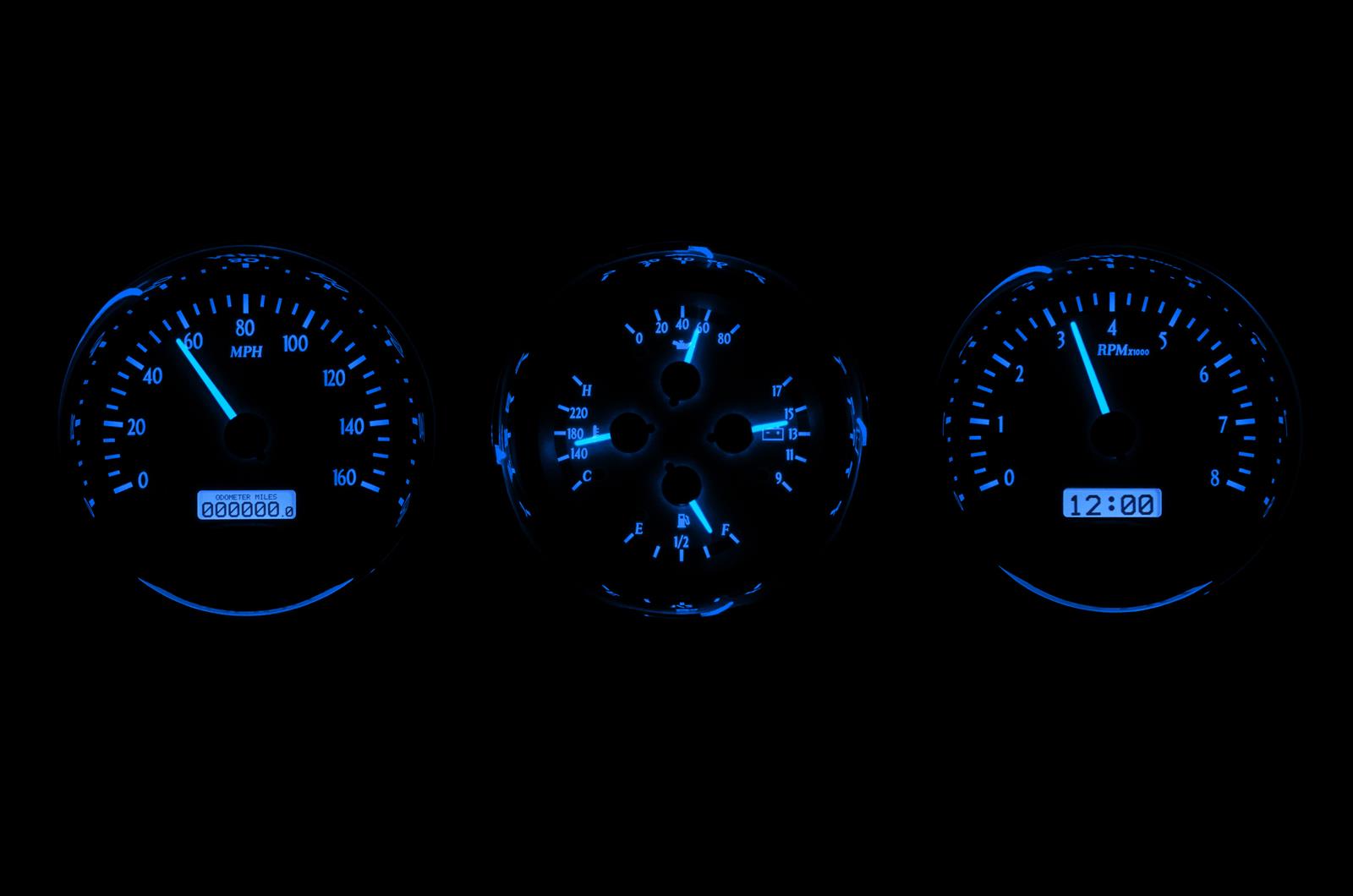 Dakota Digital VHX Series Universal Round Analog Gauge Kits VHX-1020-S-B