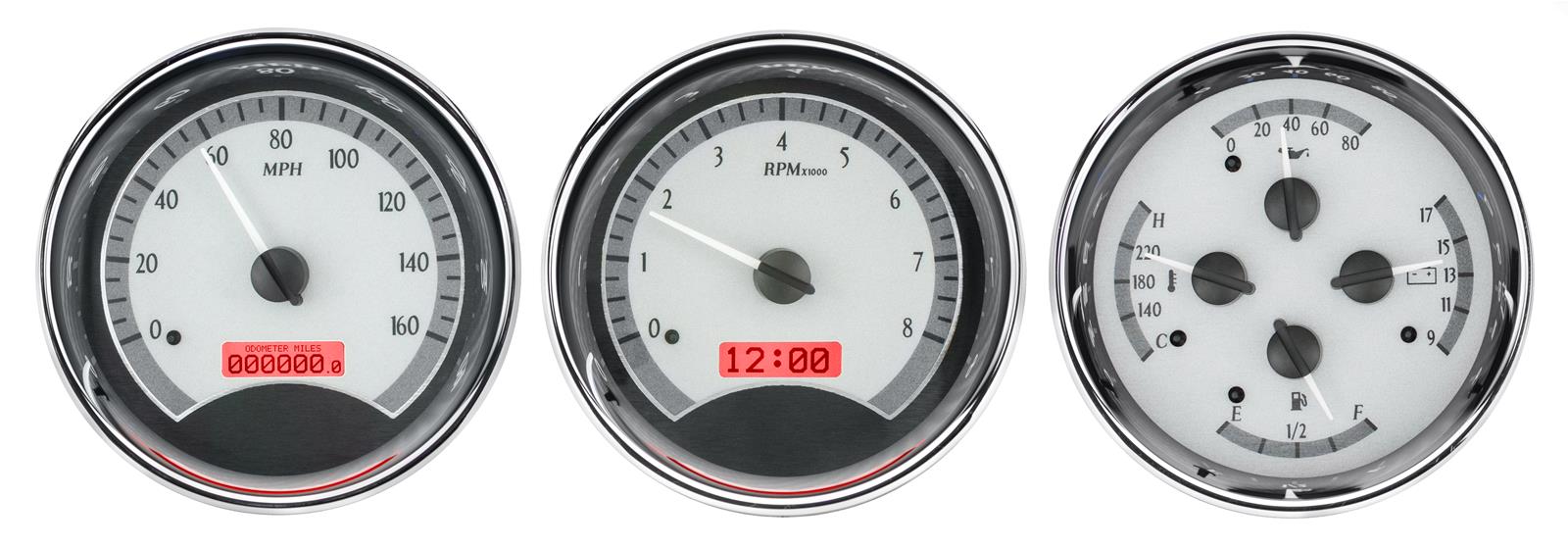 Dakota Digital VHX Series Universal Round Analog Gauge Kits VHX-1020-S-R