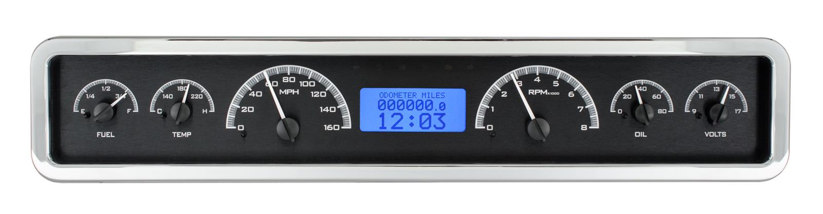 Dakota Digital VHX Series Universal Rectangle Analog Gauge Kits VHX-1023-K-B