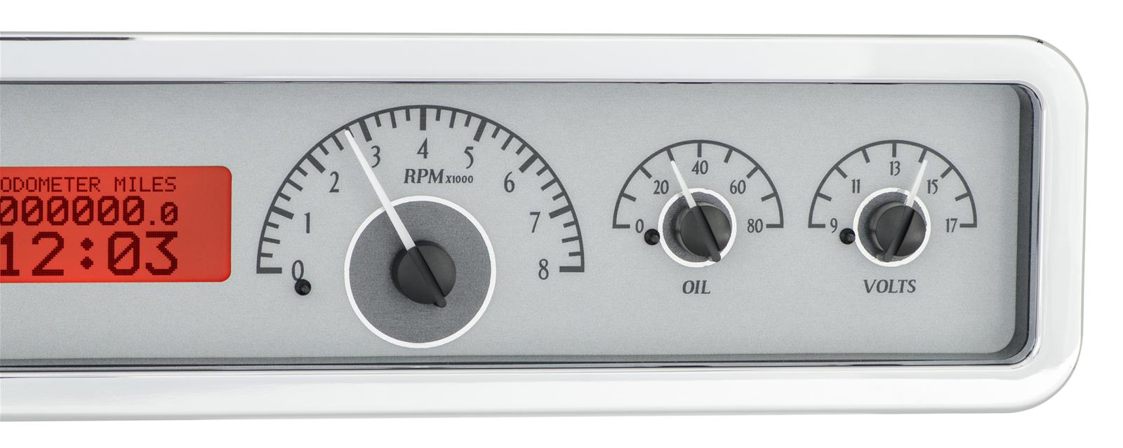 Dakota Digital VHX Series Universal Rectangle Analog Gauge Kits VHX-1023-S-R