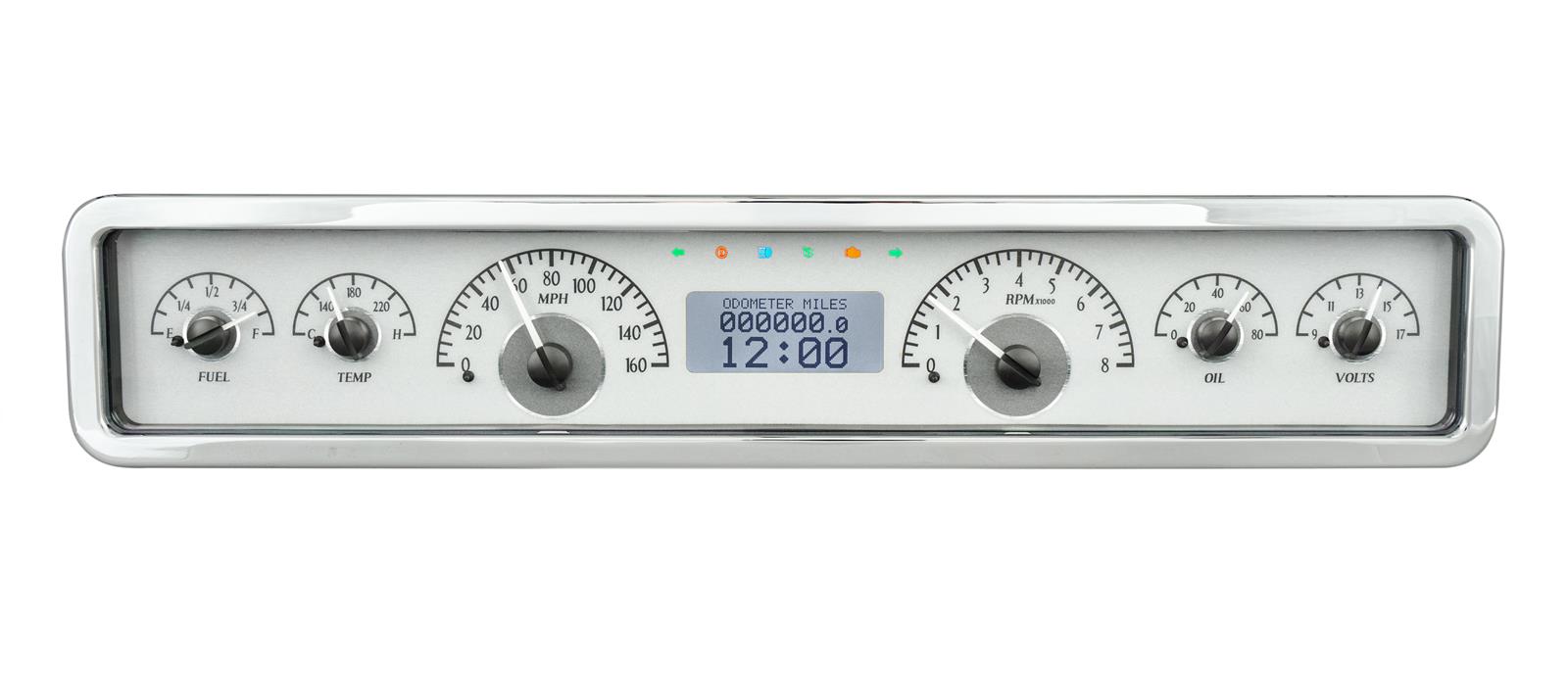 Dakota Digital VHX Series Universal Rectangle Analog Gauge Kits VHX-1023-S-W