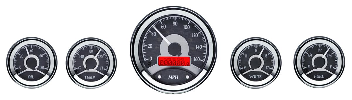 Dakota Digital VHX Series Universal Round Analog Gauge Kits VHX-1050-K-R