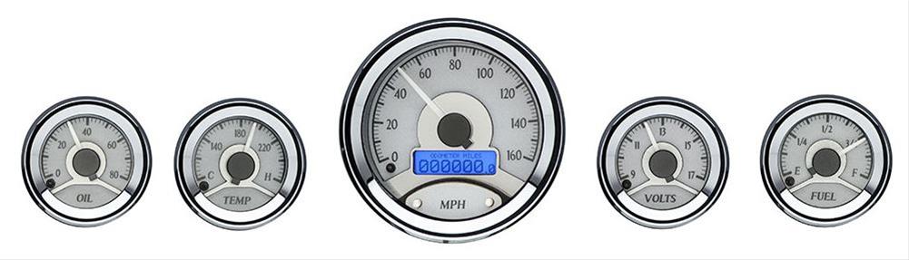 Dakota Digital VHX Series Universal Round Analog Gauge Kits VHX-1050-S-W
