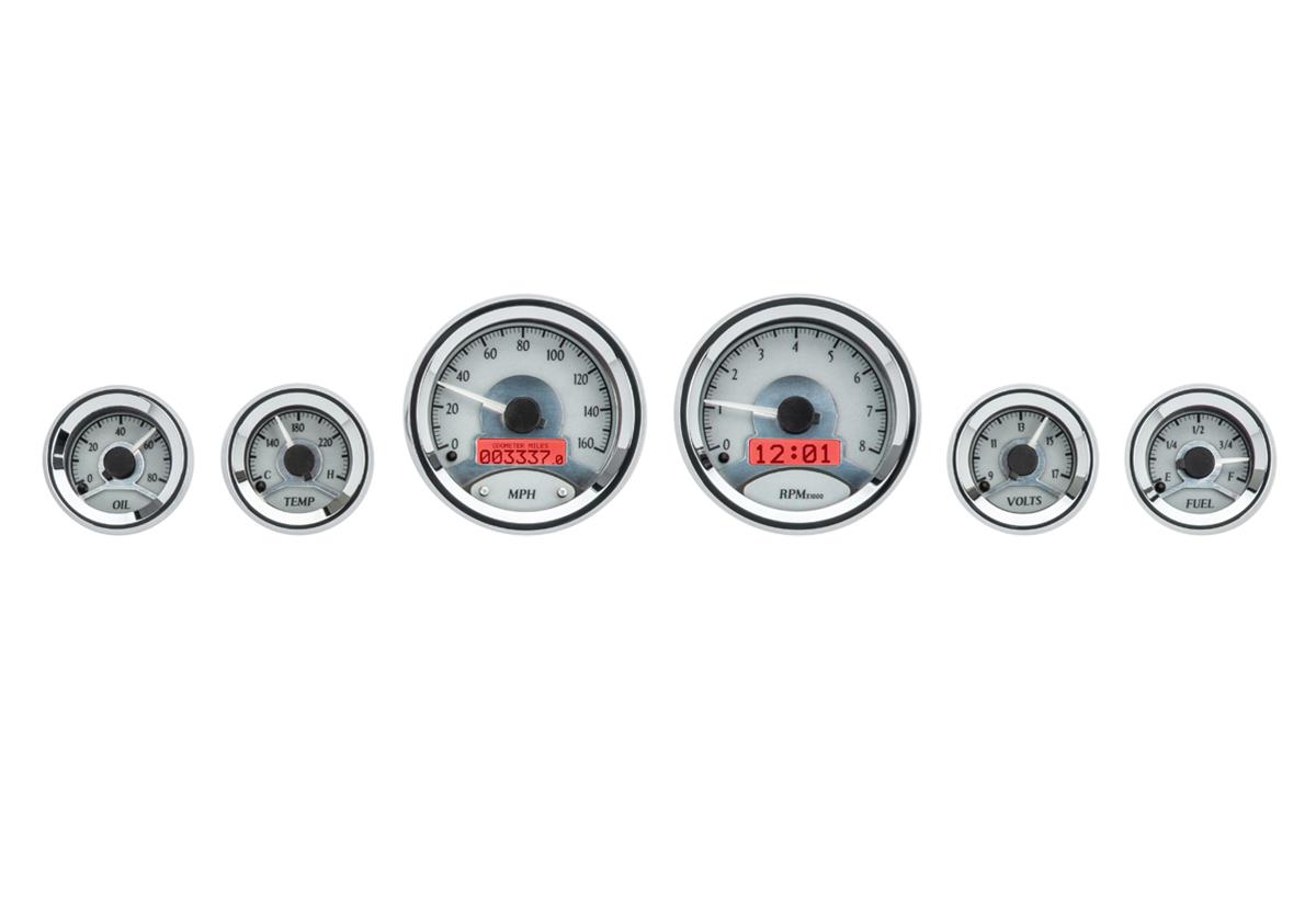 Dakota Digital VHX Series Universal Round Analog Gauge Kits VHX-1060-S-R