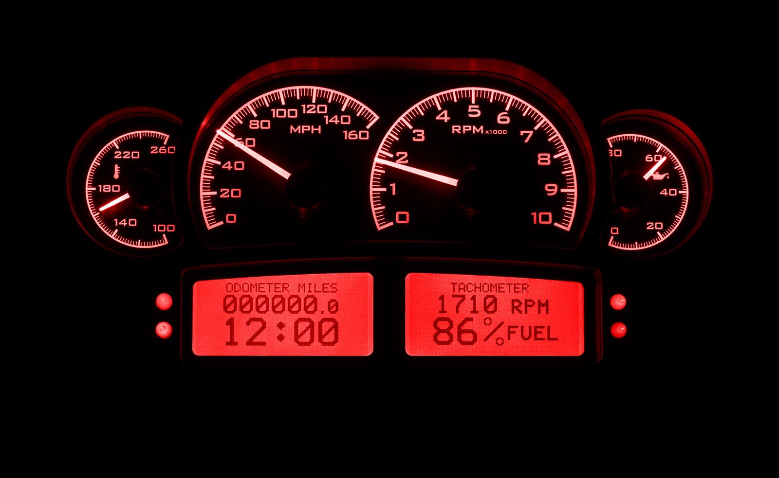 Dakota Digital VHX Series Universal Race-Inspired Analog Gauge Kits VHX-1100-K-R