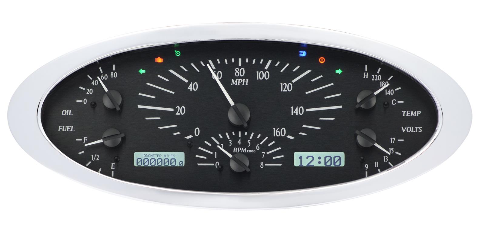 Dakota Digital VHX Series Direct-Fit Analog Gauge Systems VHX-32F-K-W