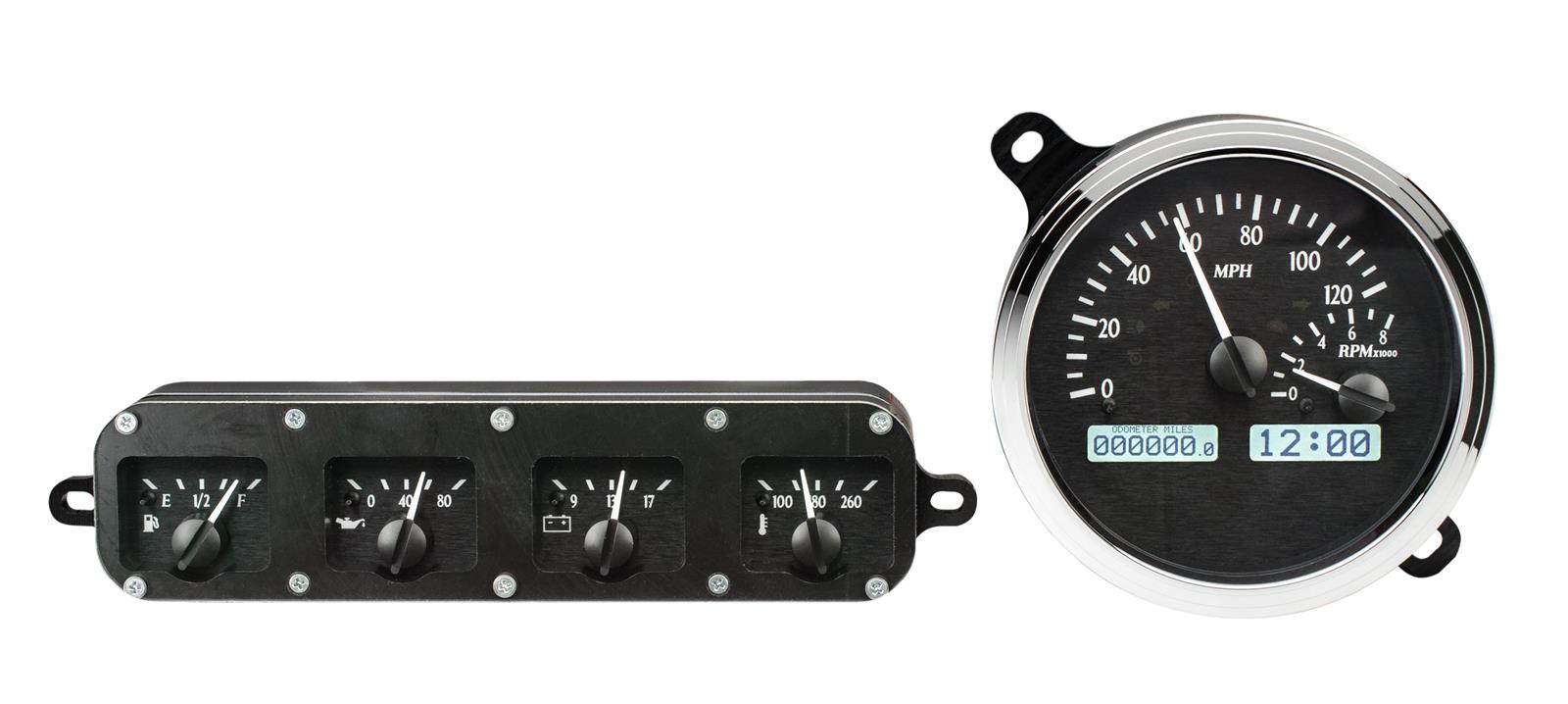 Dakota Digital VHX Series Direct-Fit Analog Gauge Systems VHX-42F-K-W