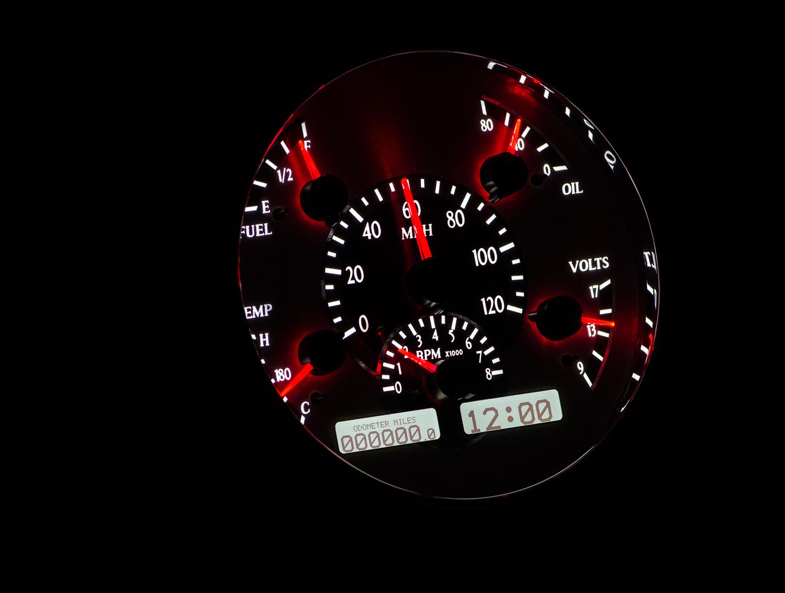 Dakota Digital VHX Series Direct-Fit Analog Gauge Systems VHX-49F-S-W