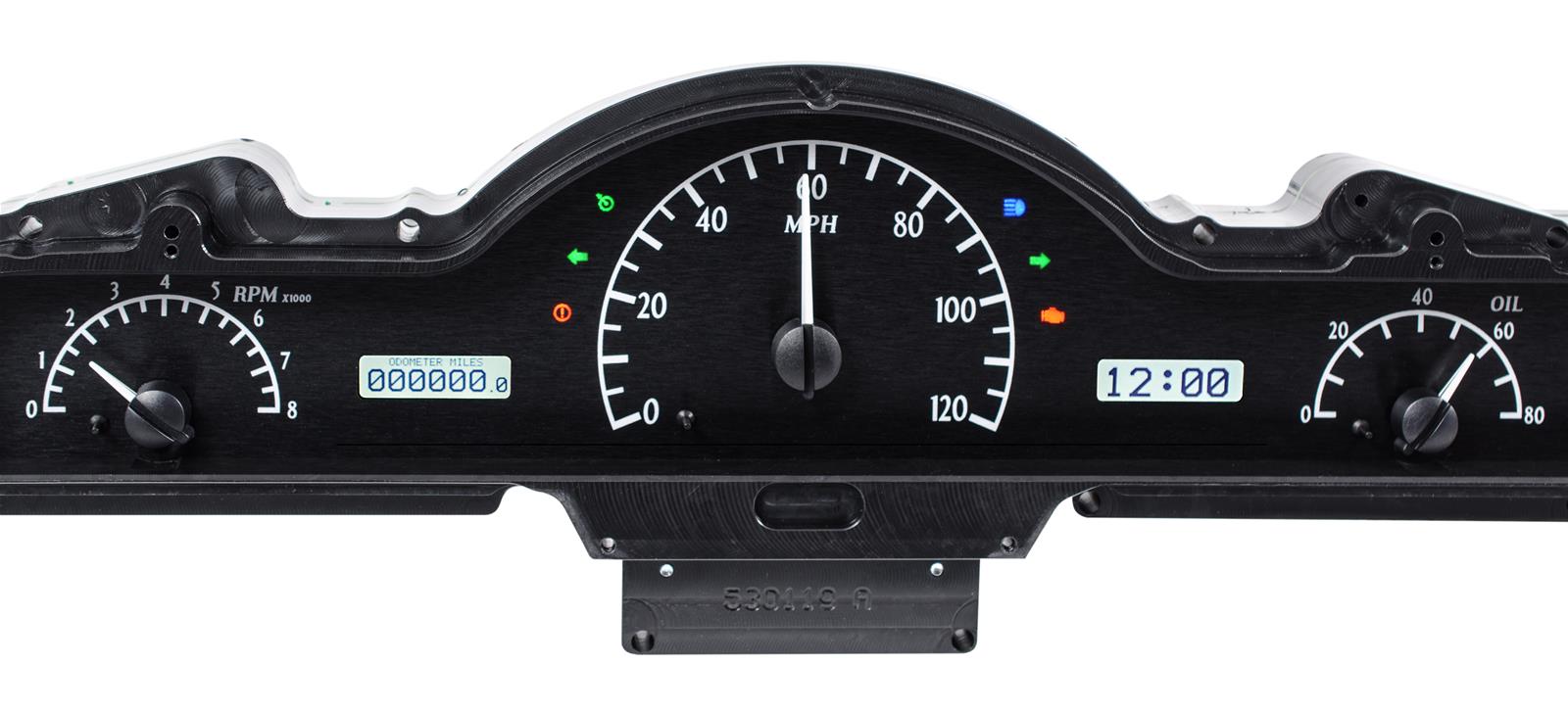 Dakota Digital VHX Series Direct-Fit Analog Gauge Systems VHX-50M-K-W