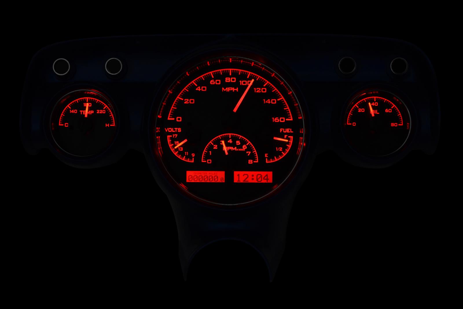 Dakota Digital VHX Series Direct-Fit Analog Gauge Systems VHX-57C-K-R