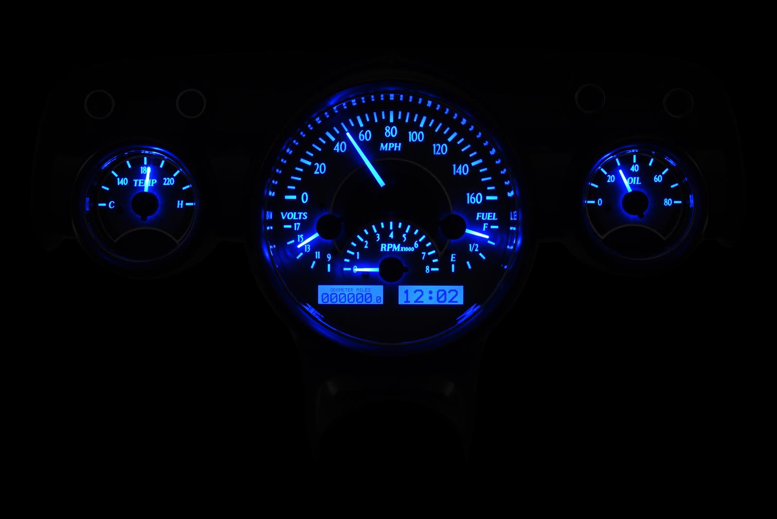 Dakota Digital VHX Series Direct-Fit Analog Gauge Systems VHX-57C-S-B