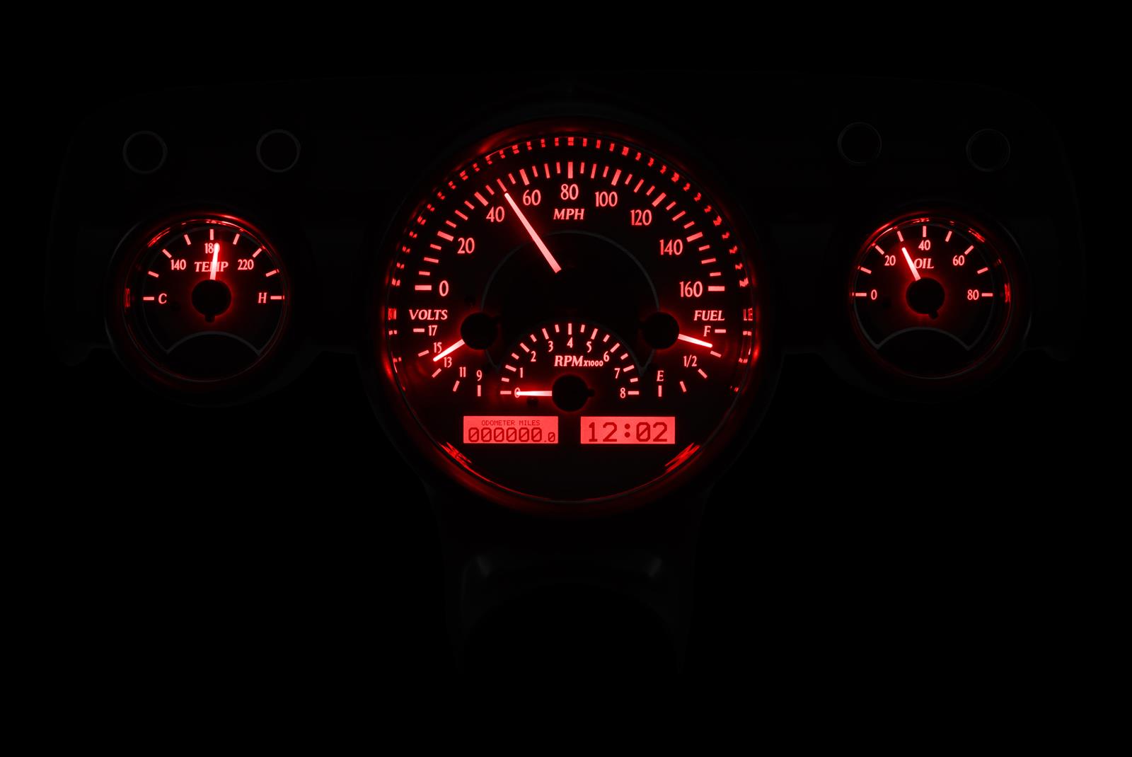 Dakota Digital VHX Series Direct-Fit Analog Gauge Systems VHX-57C-S-R