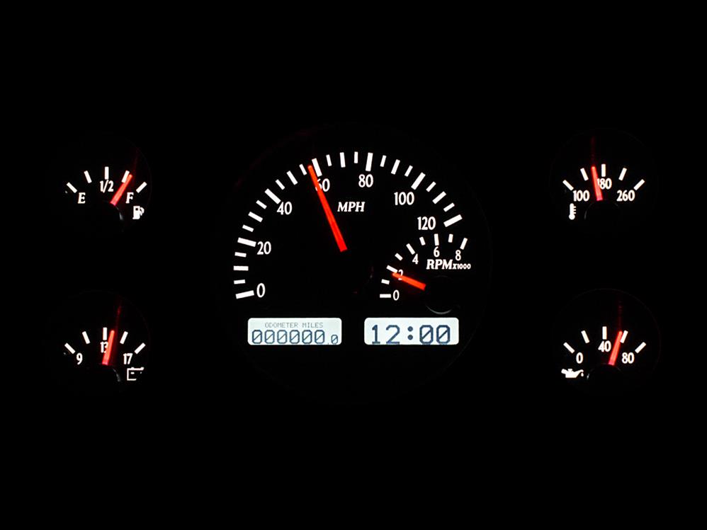 Dakota Digital VHX Series Direct-Fit Analog Gauge Systems VHX-57F-PU-K-W