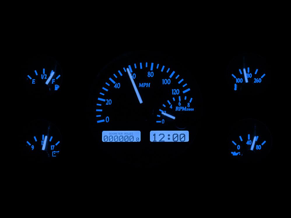 Dakota Digital VHX Series Direct-Fit Analog Gauge Systems VHX-57F-PU-S-B