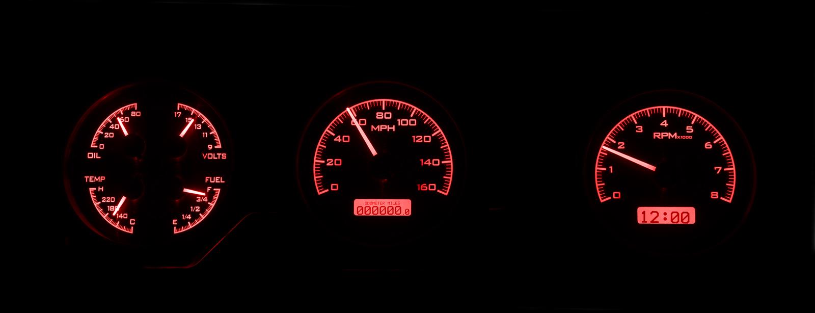 Dakota Digital VHX Series Direct-Fit Analog Gauge Systems VHX-70P-GTO-K-R