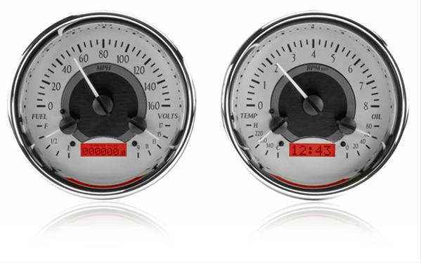 Dakota Digital VHX Series Universal Round Analog Gauge Kits VHX-1014-S-W