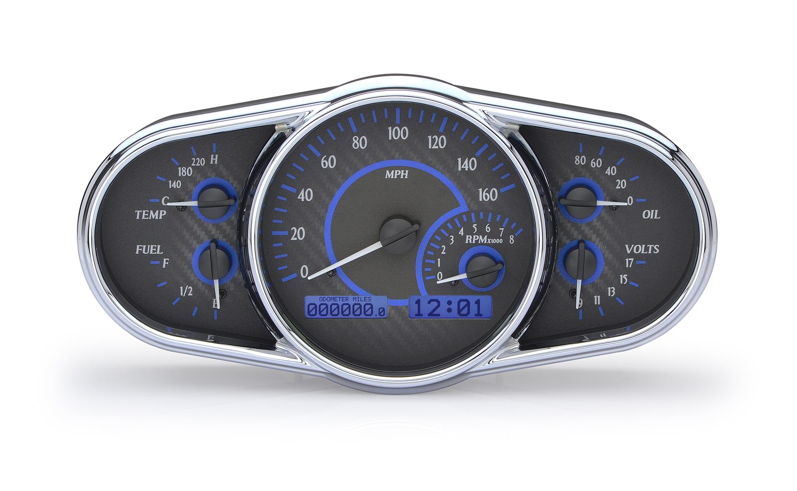 Dakota Digital VHX Series Multi-Level Elliptical Analog Gauge Kits VHX-1016-C-B