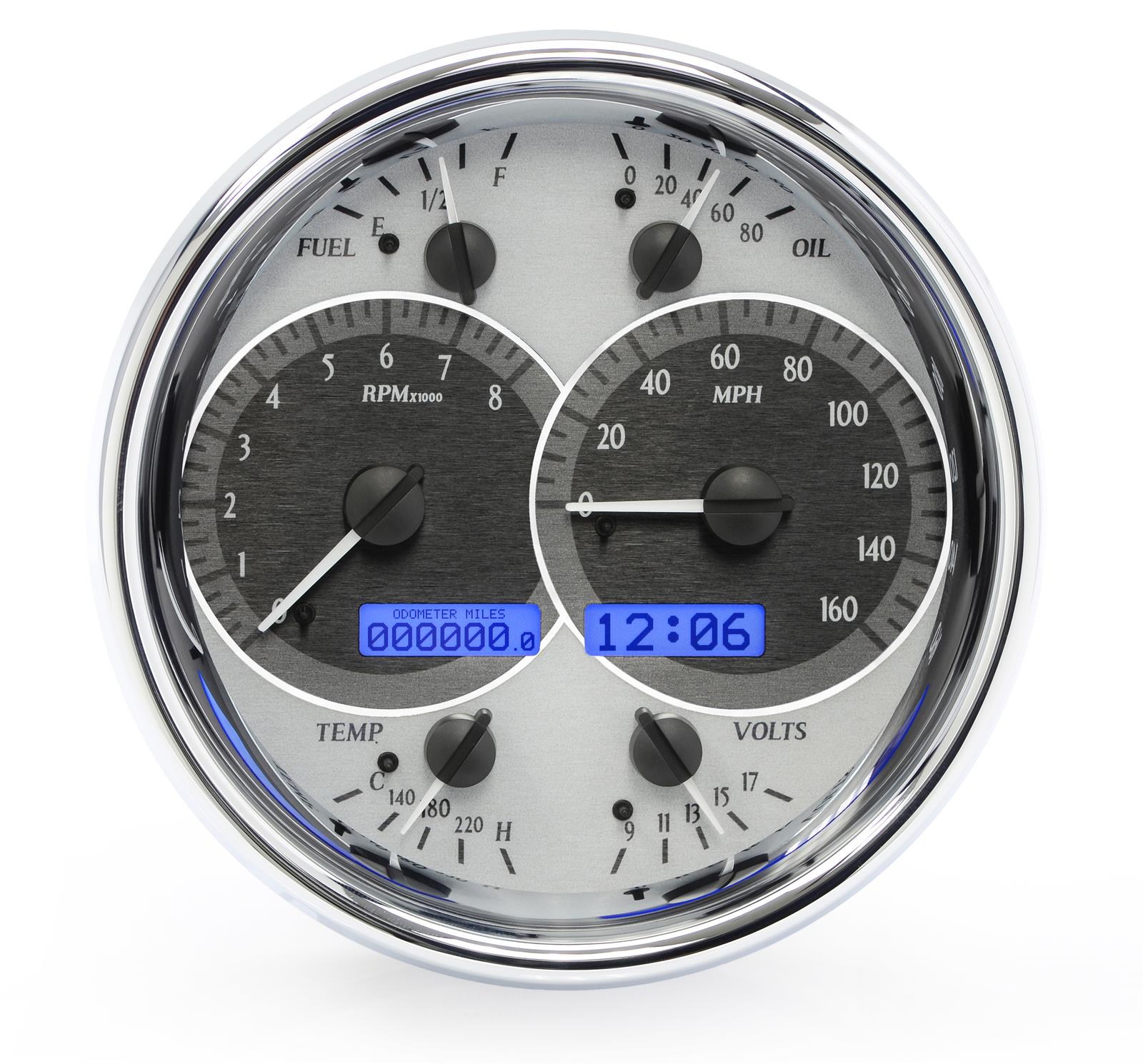 Dakota Digital VHX Series Universal Round Analog Gauge Kits VHX-1019-S-B