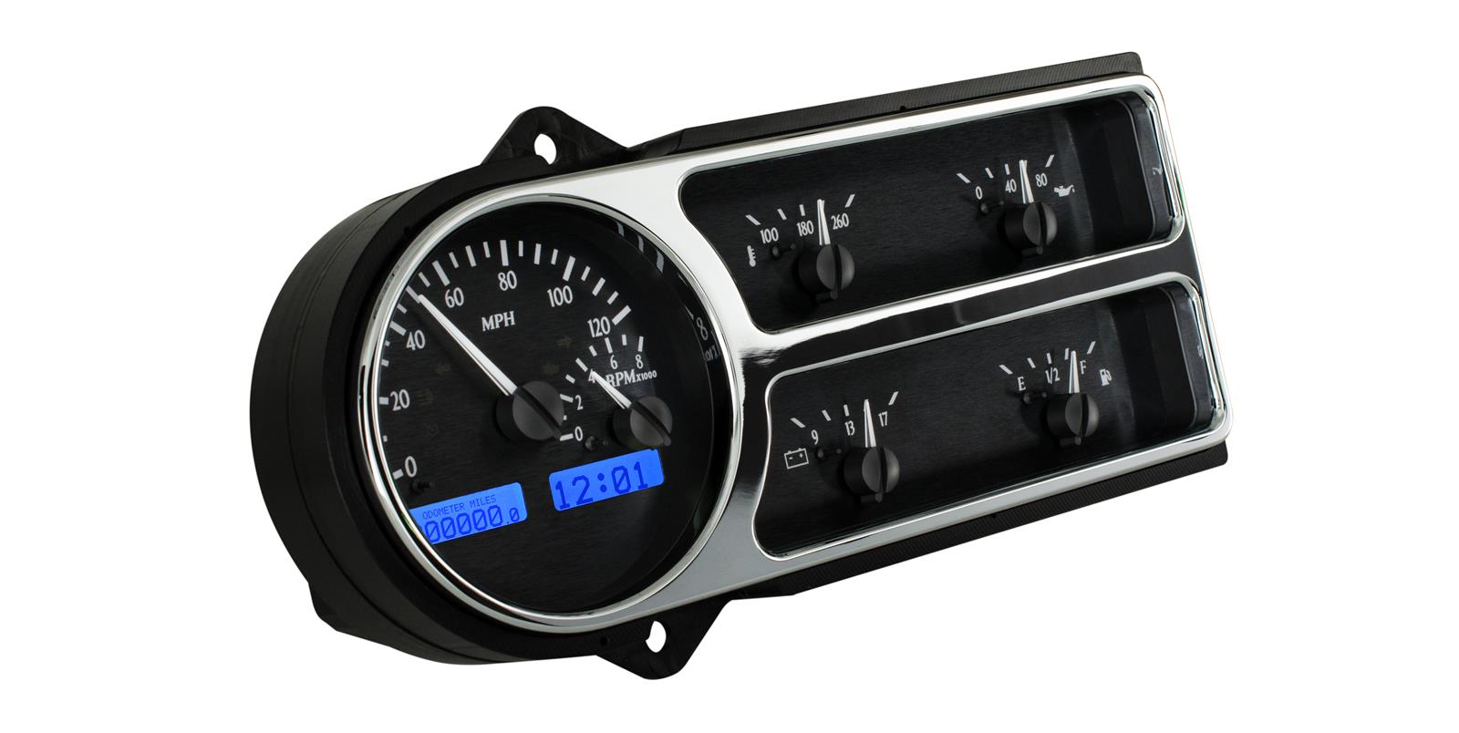 Dakota Digital VHX Series Direct-Fit Analog Gauge Systems VHX-48F-PU-K-B