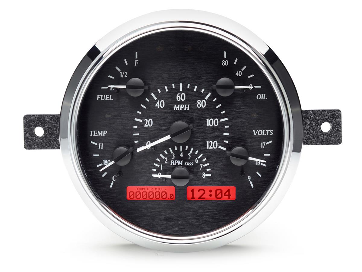 Dakota Digital VHX Series Direct-Fit Analog Gauge Systems VHX-49F-K-R