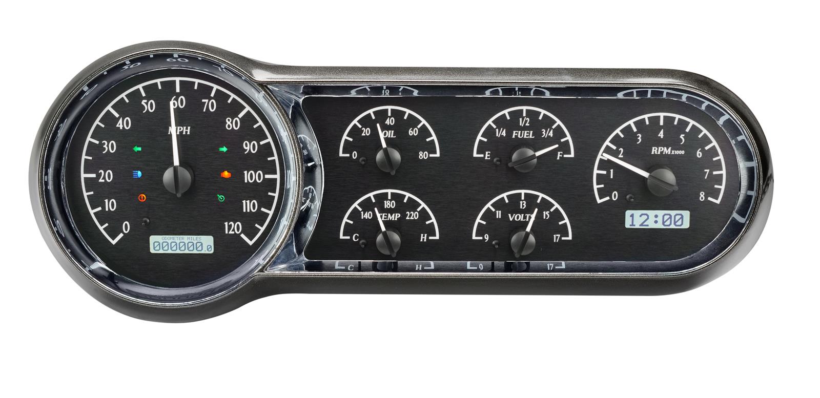 Dakota Digital VHX Series Direct-Fit Analog Gauge Systems VHX-53C-K-B