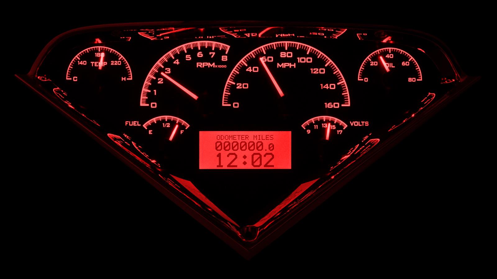 Dakota Digital VHX Series Direct-Fit Analog Gauge Systems VHX-55C-PU-K-R