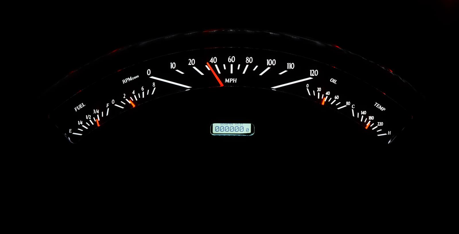 Dakota Digital VHX Series Direct-Fit Analog Gauge Systems VHX-57F-K-W