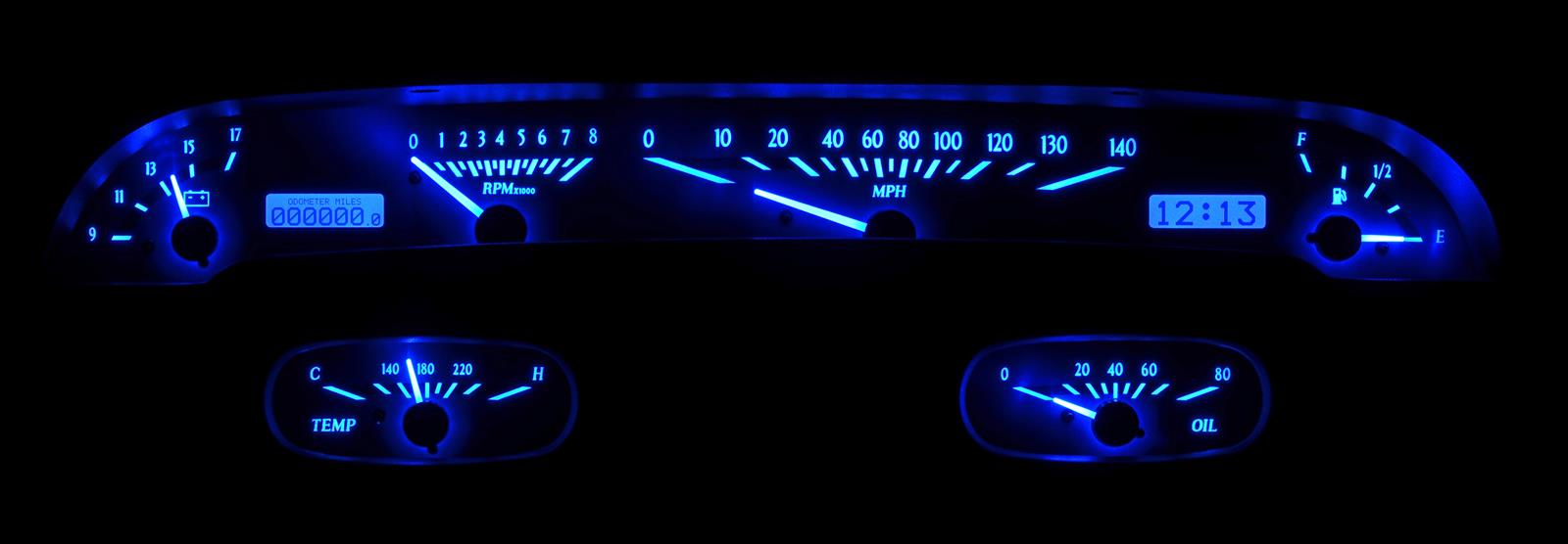 Dakota Digital VHX Series Direct-Fit Analog Gauge Systems VHX-58C-IMP-S-B