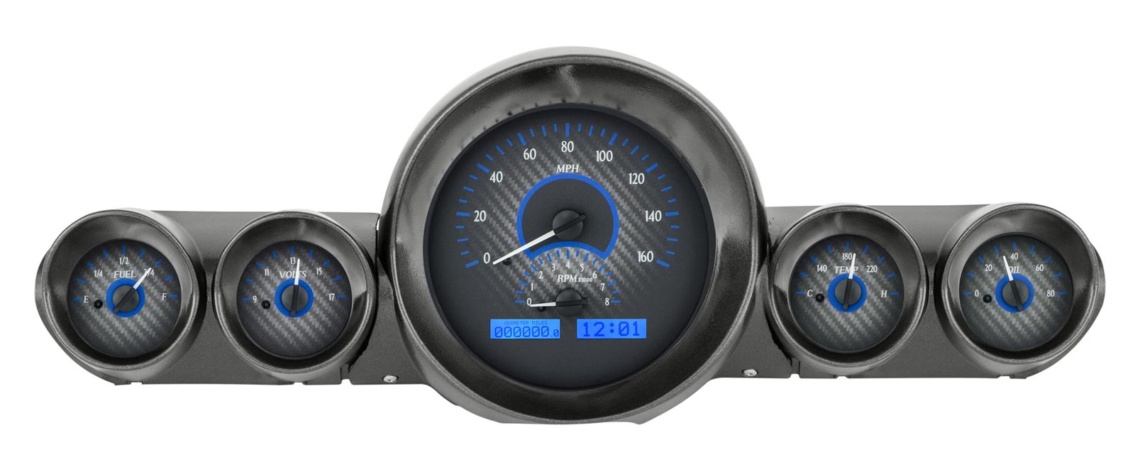 Dakota Digital VHX Series Direct-Fit Analog Gauge Systems VHX-59C-IMP-C-B