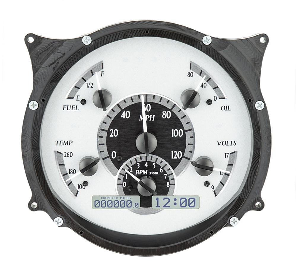 Dakota Digital VHX Series Direct-Fit Analog Gauge Systems VHX-61F-PU-S-W