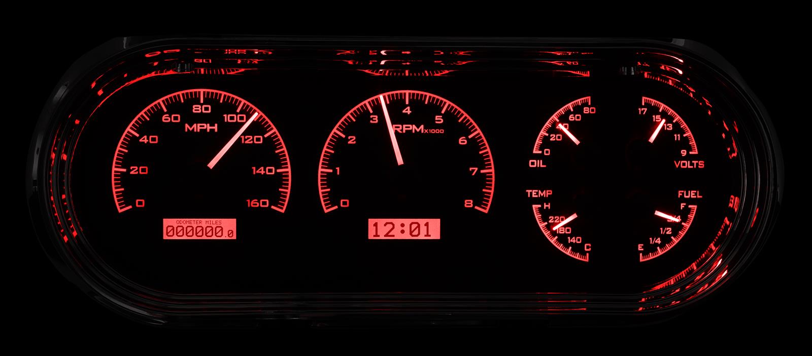 Dakota Digital VHX Series Direct-Fit Analog Gauge Systems VHX-63C-NOV-C-R