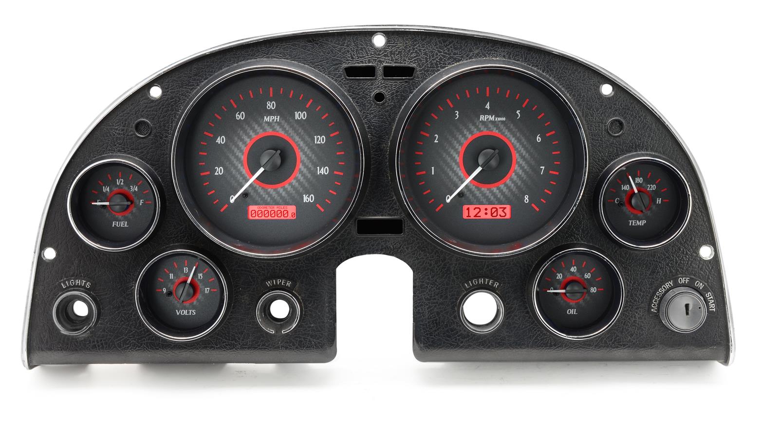 Dakota Digital VHX Series Direct-Fit Analog Gauge Systems VHX-63C-VET-K-R