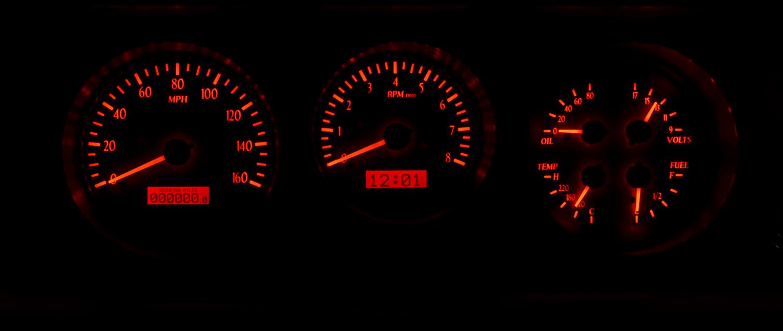 Dakota Digital VHX Series Direct-Fit Analog Gauge Systems VHX-64C-PU-C-R