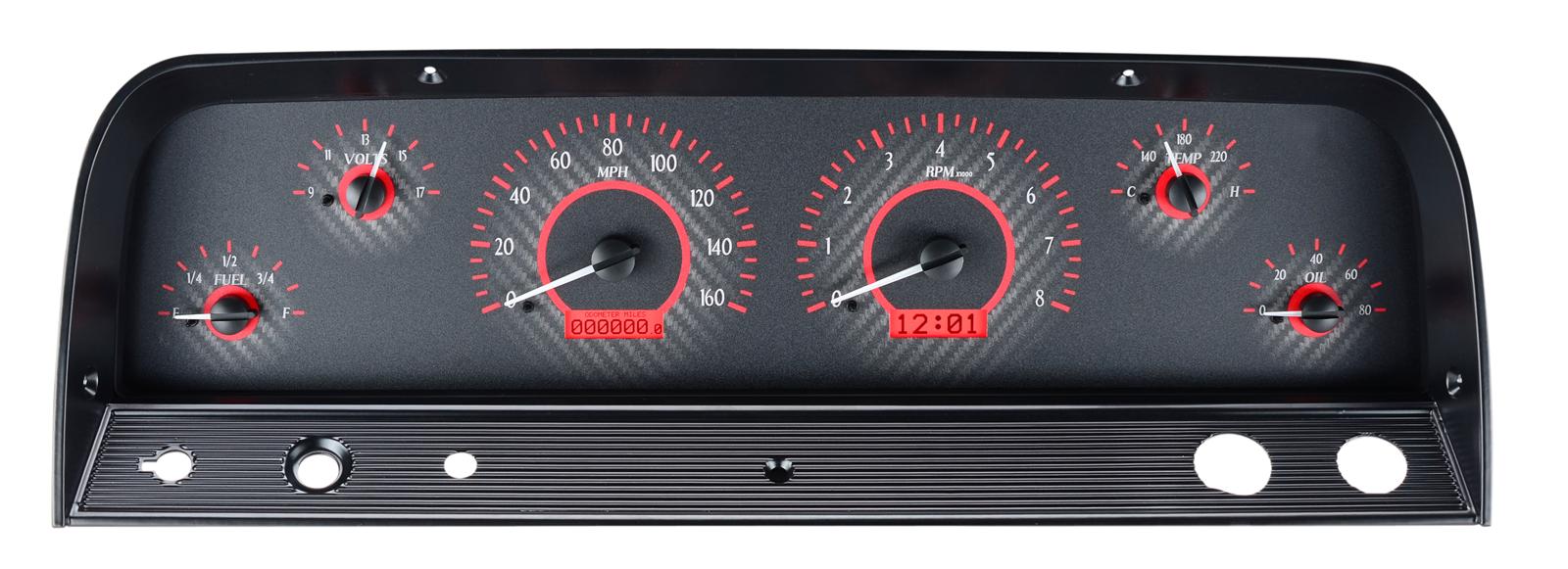 Dakota Digital VHX Series Direct-Fit Analog Gauge Systems VHX-64C-PU-C-R