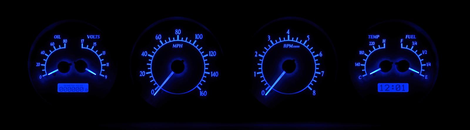 Dakota Digital VHX Series Direct-Fit Analog Gauge Systems VHX-64P-GTO-C-B