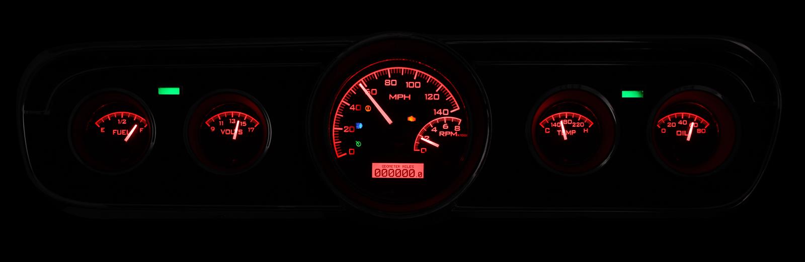 Dakota Digital VHX Series Direct-Fit Analog Gauge Systems VHX-65F-MUS-C-R