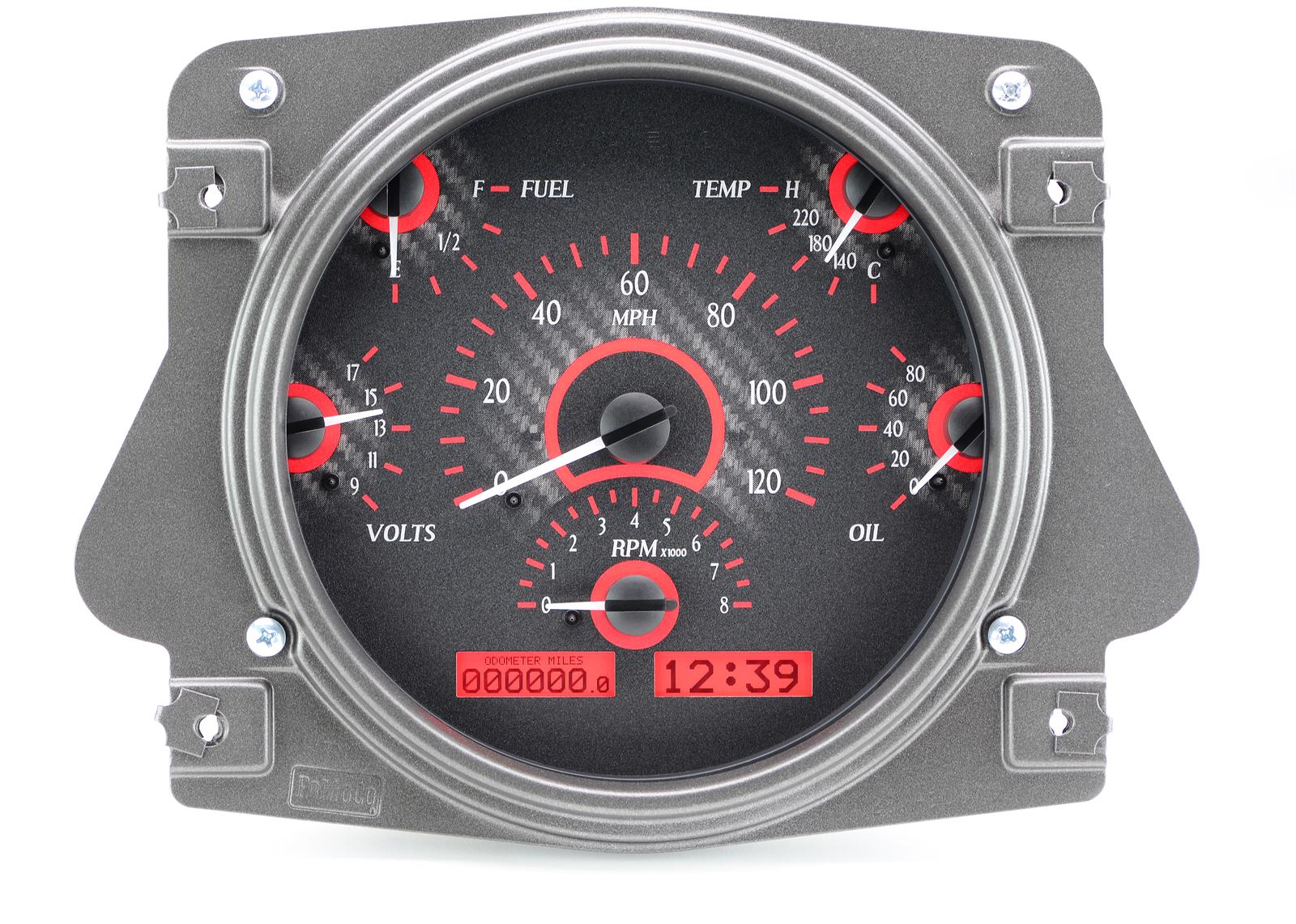 Dakota Digital VHX Series Direct-Fit Analog Gauge Systems VHX-66F-BRO-C-R