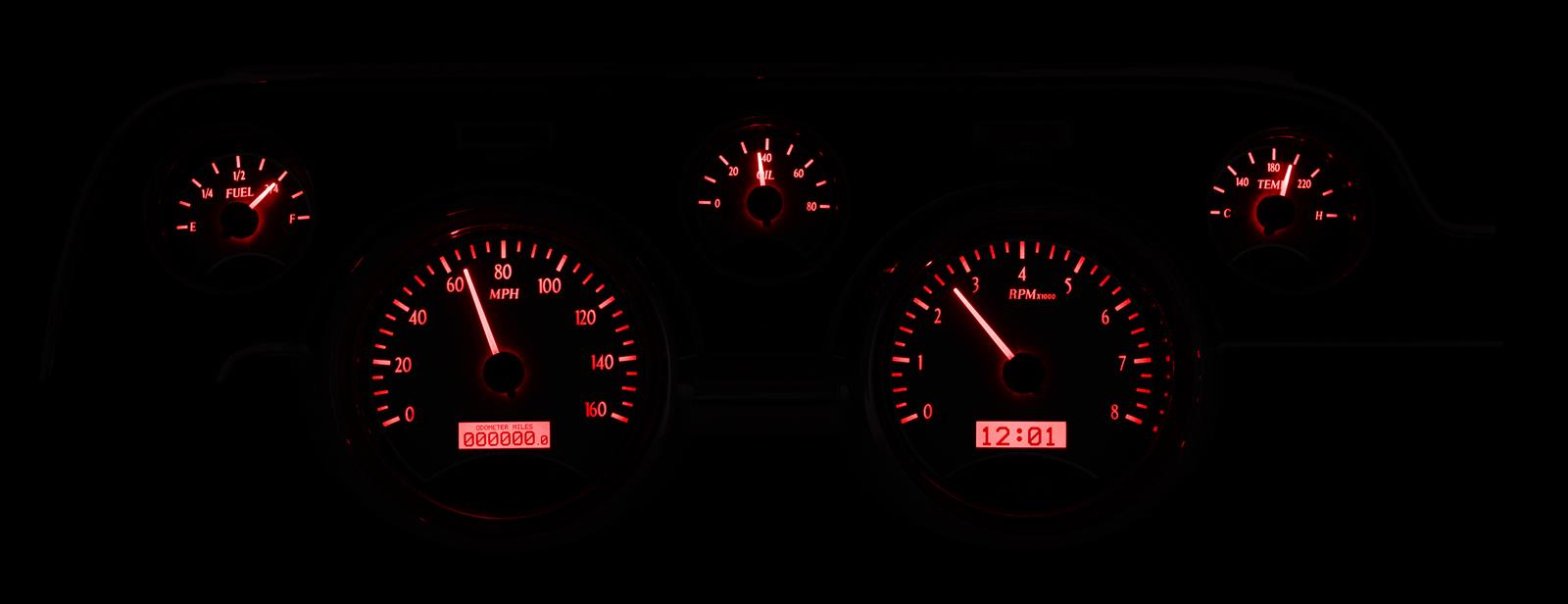 Dakota Digital VHX Series Direct-Fit Analog Gauge Systems VHX-67F-MUS-S-R