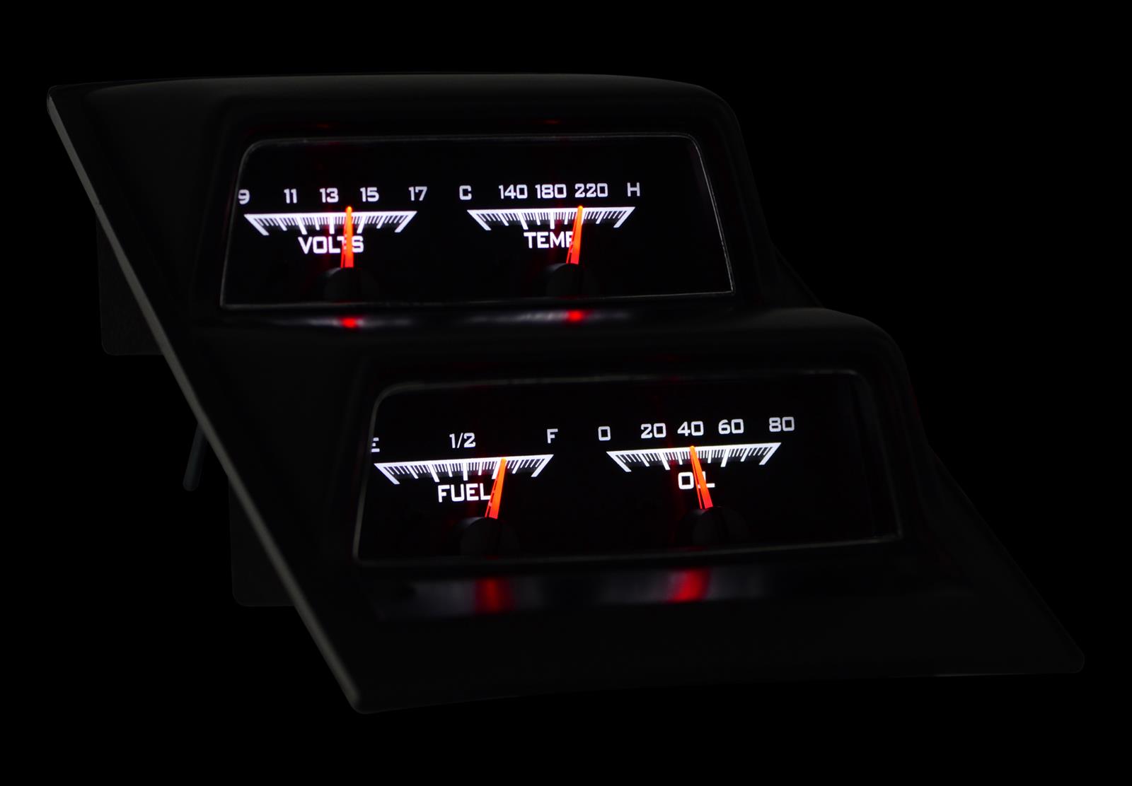 Dakota Digital VHX Series Direct-Fit Analog Gauge Systems VHX-68C-CAC-K-W